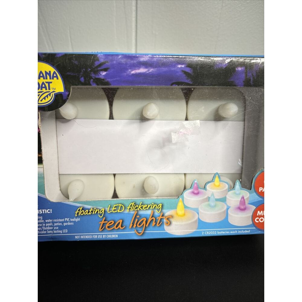 6 Floating LED Flickering tea light Candle Battery operated Banana Boat 2014 - Picture 8 of 8